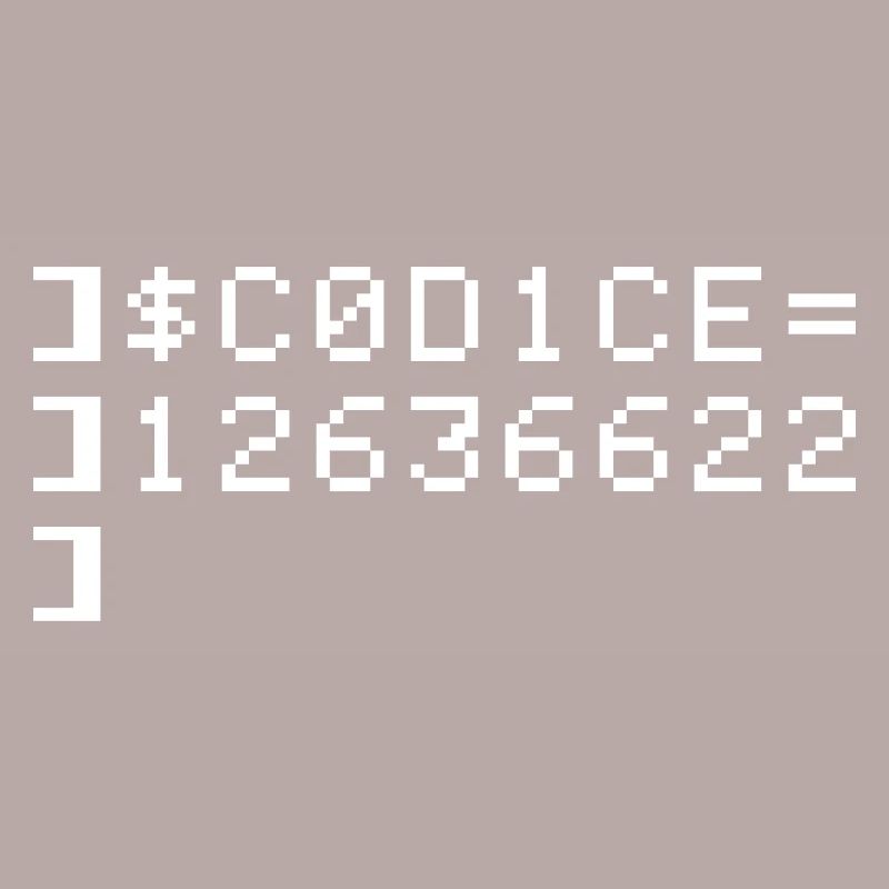C0D1CE Codice 8-Bit Esadecimale Code Nerd Pix
