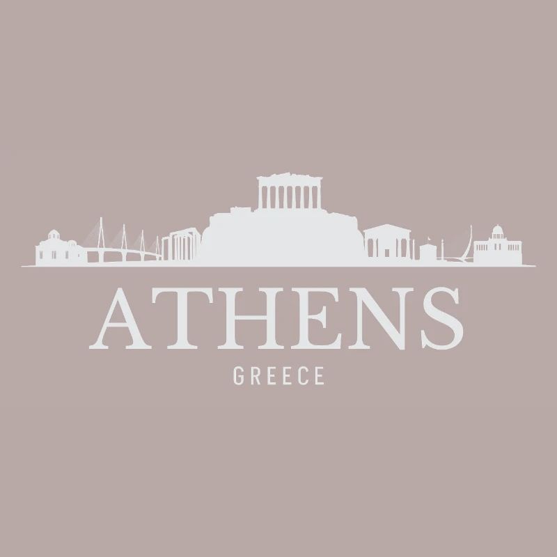 Silhouette d’Athènes, Grèce d’Athènes