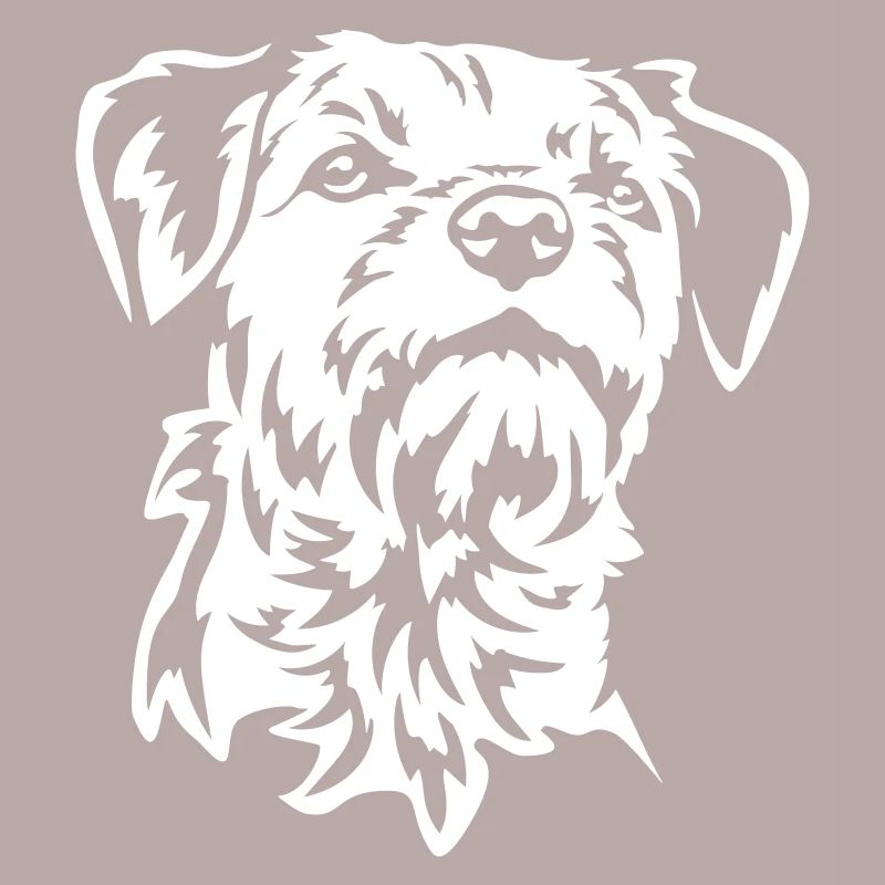 Border Terrier Kopf "Black Edition"