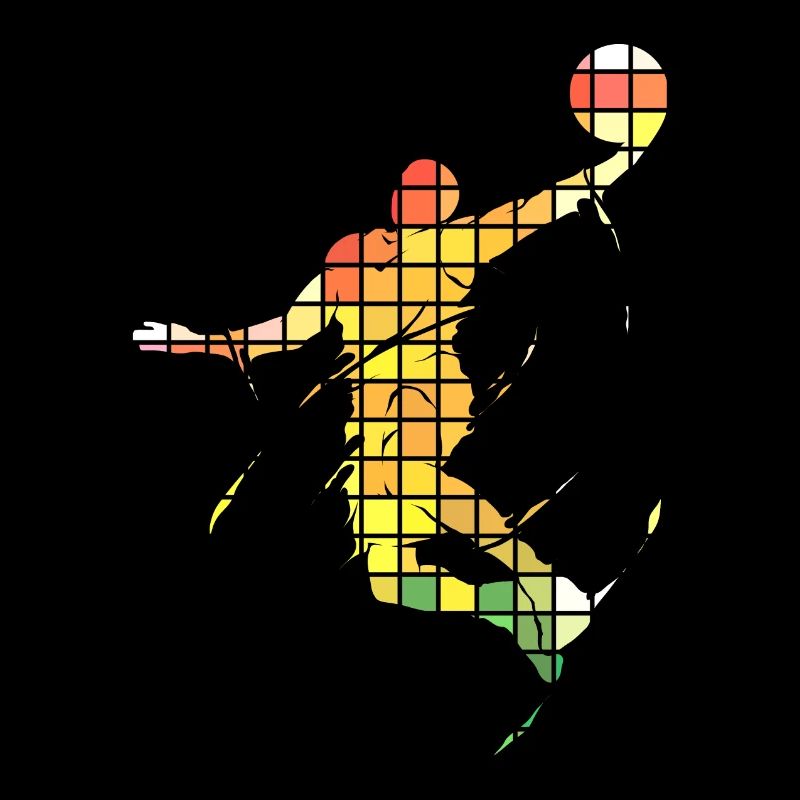 Basketteur Basketteur Dunking Pixel Coloré