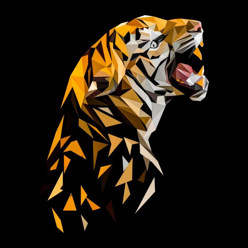 Tiger Polygon Kunst