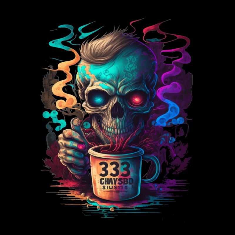 Skull | Coffee | coloured | Colorful Skull