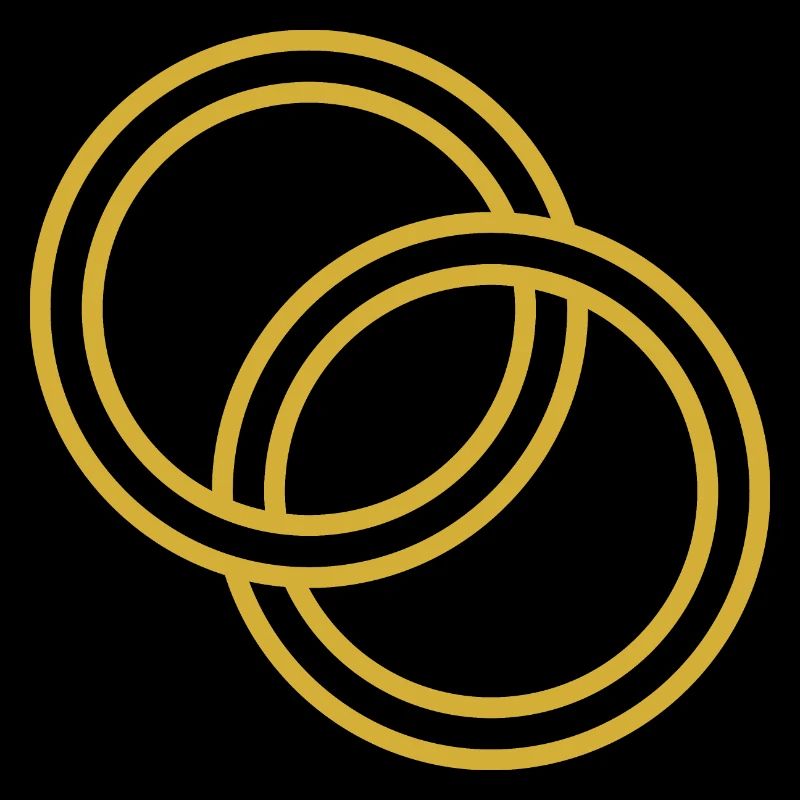 goldene verschlungene Eheringe