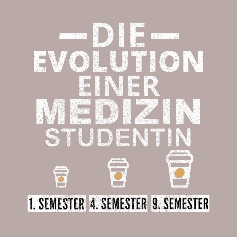 Medizin Studentin Kaffee Evolution Geschenk
