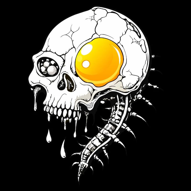 Fried Egg Skull // Skull Egg Fried FS0071