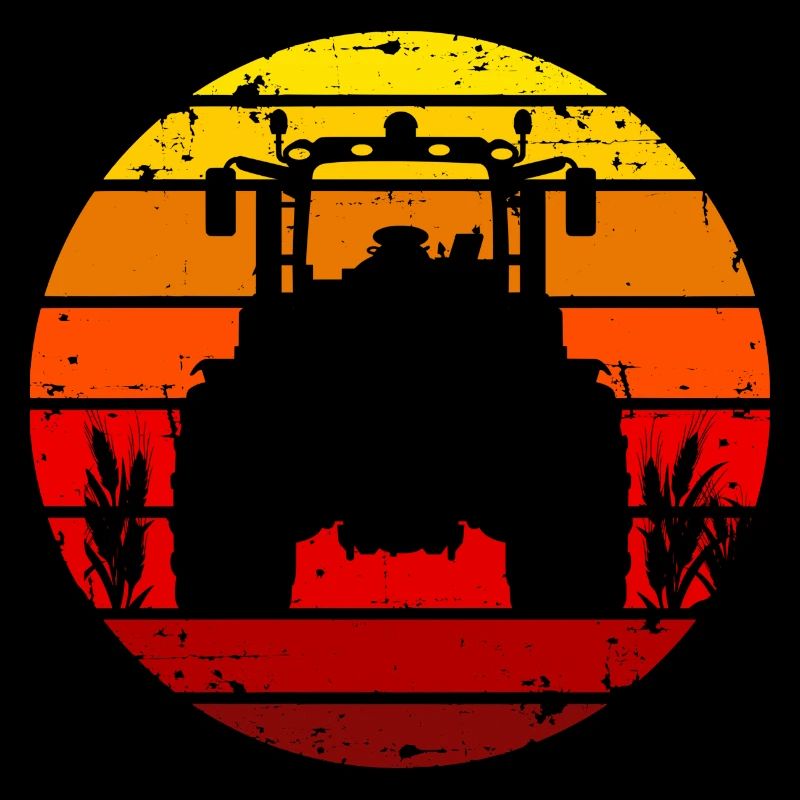 Tractor, Sunset, Farmer, Farmer, Tractor
