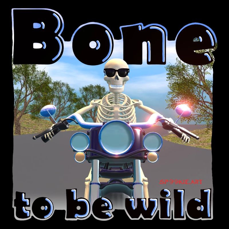 Skeleton on a motorcycle - Bone to be wild