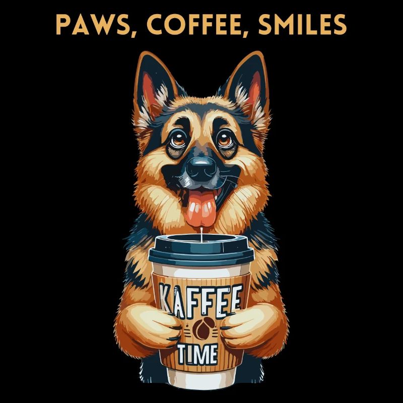 Naughty German Shepherd with Coffee to Go Mug