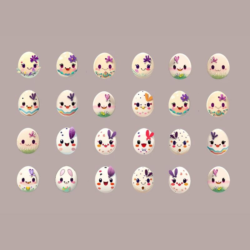 Easter pattern Easter motif many colorful eggs
