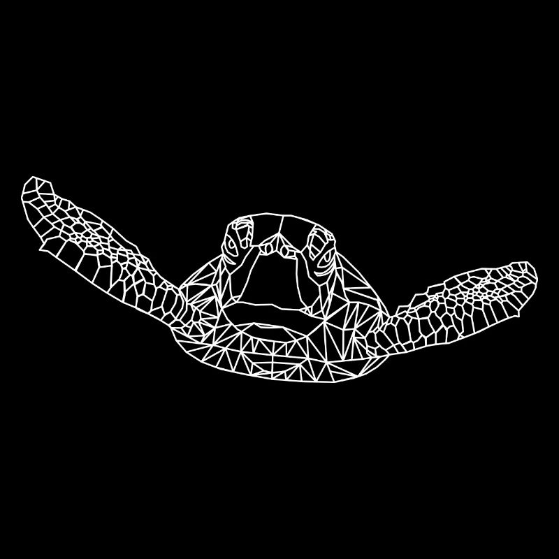 Tortue de mer polygone