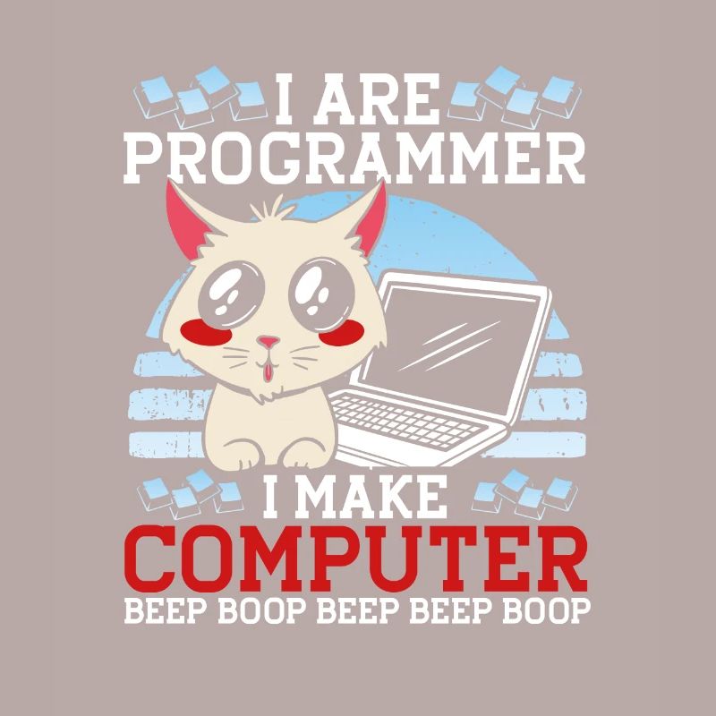I Are Programmer Funny Cat Coder Computer Kitty