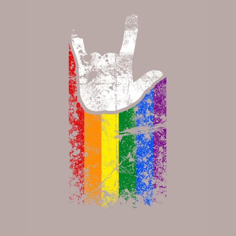 ILY Handsign Regenbogen