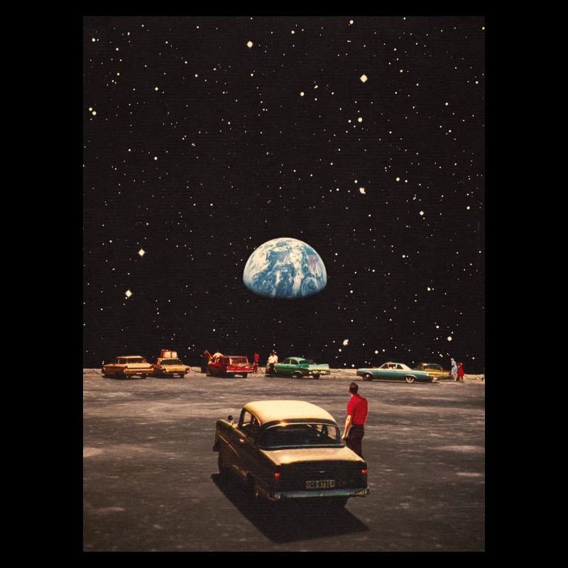 Missing Home - Retro Futuristic Collage Art