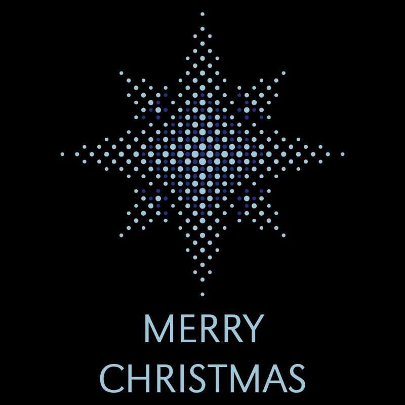 Joyeux Noël (Points de Noël étoiles / Bleu)