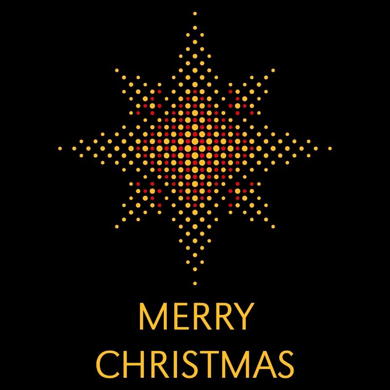 Joyeux Noël (Points de Noël étoiles / Or)