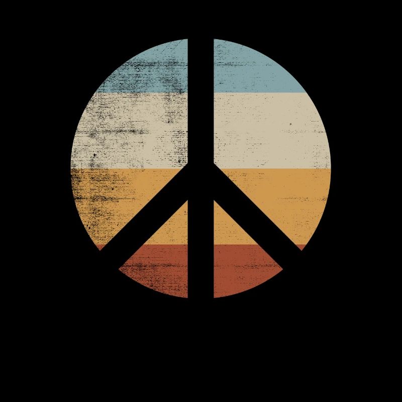 Retro Vintage Design Friedenszeichen Peace Zeichen