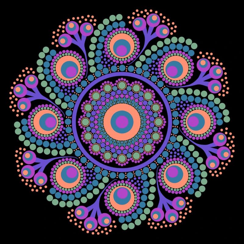 Rainbow Dot Mandala