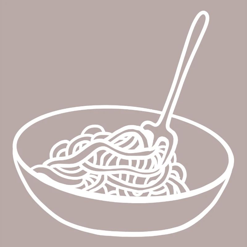 Spaghetti bowl noodles fork spaghetti server