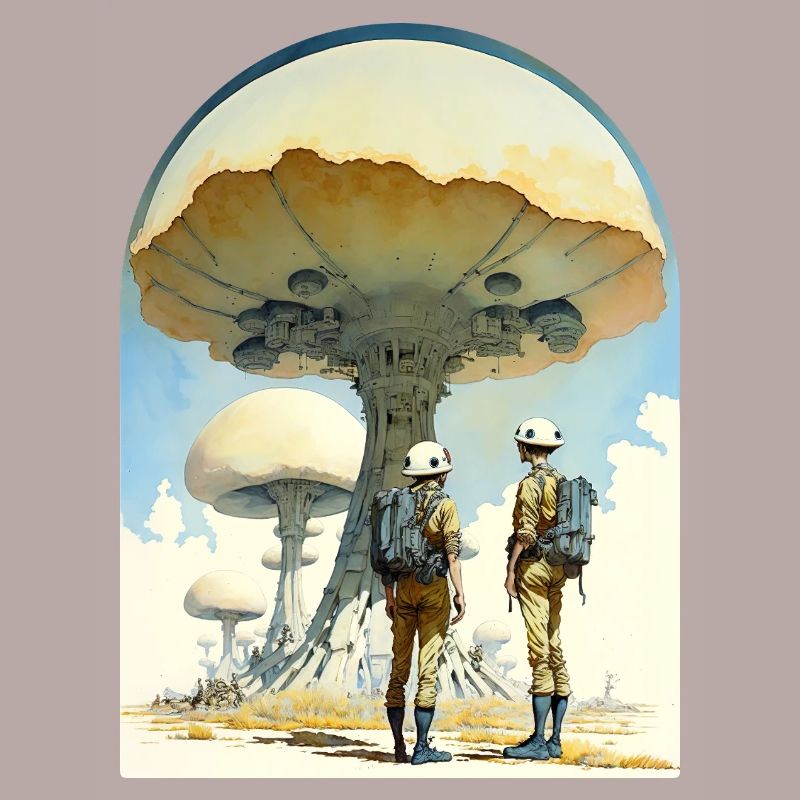 Champignon Art Numérique de l’Espace Années 70