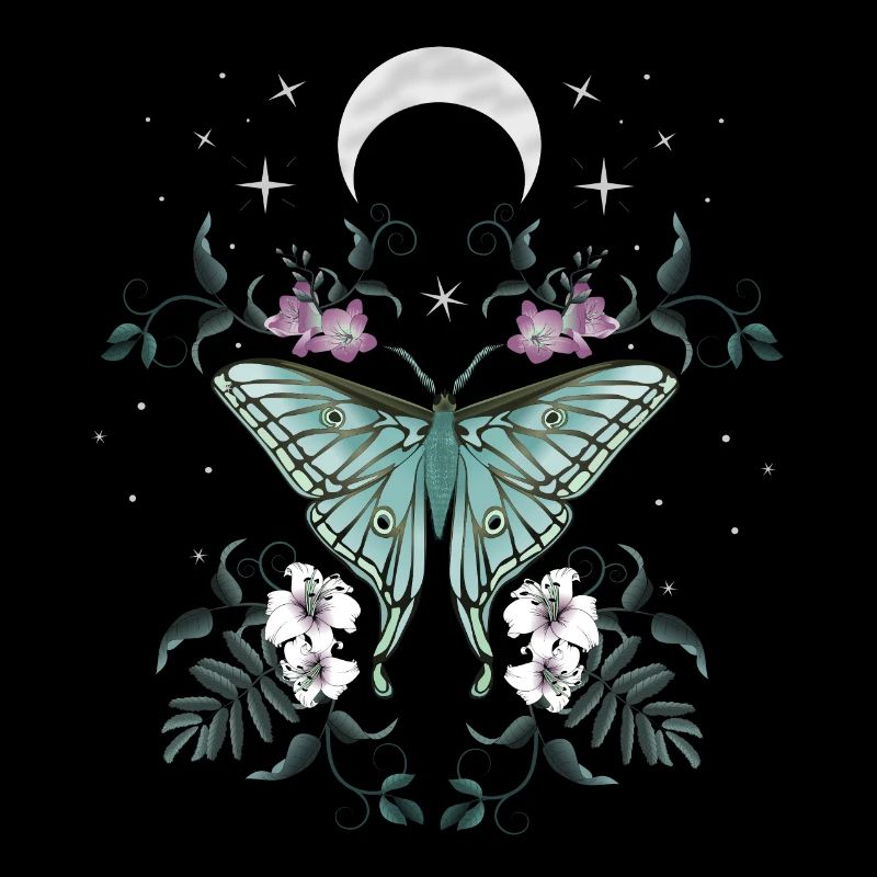 Vert papillon la nuit