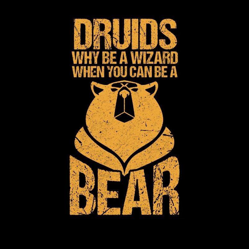 D20 Druids Rollenspiel Bär Gaming Geschenk