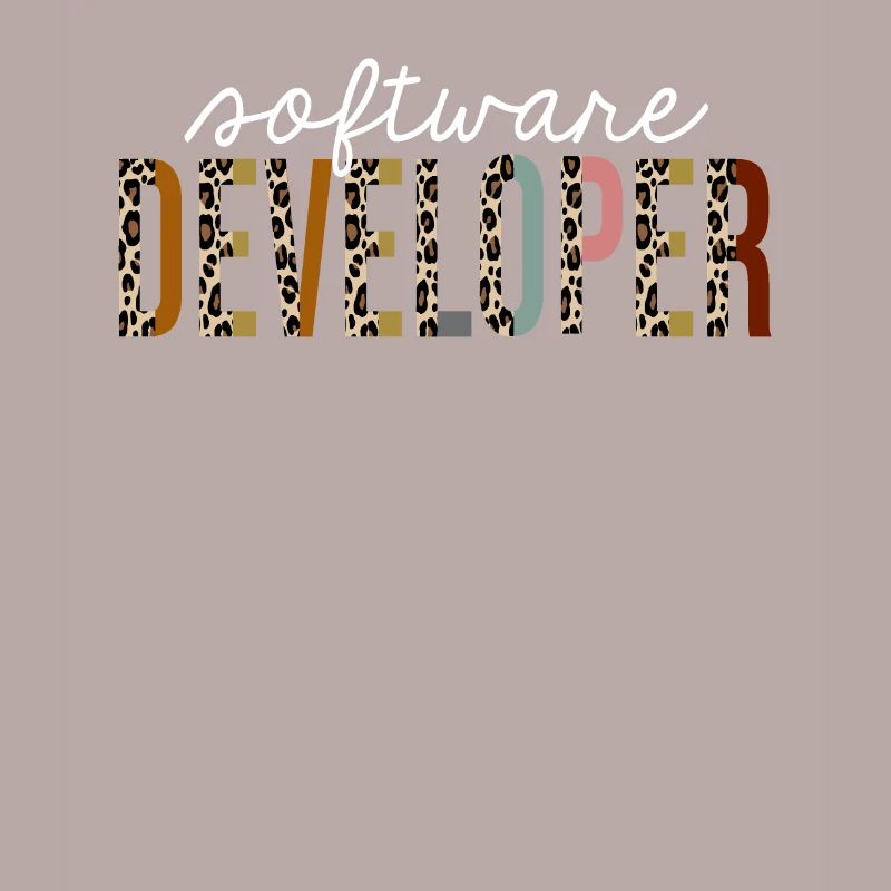 Software Developer Leopard Print Funny Gift