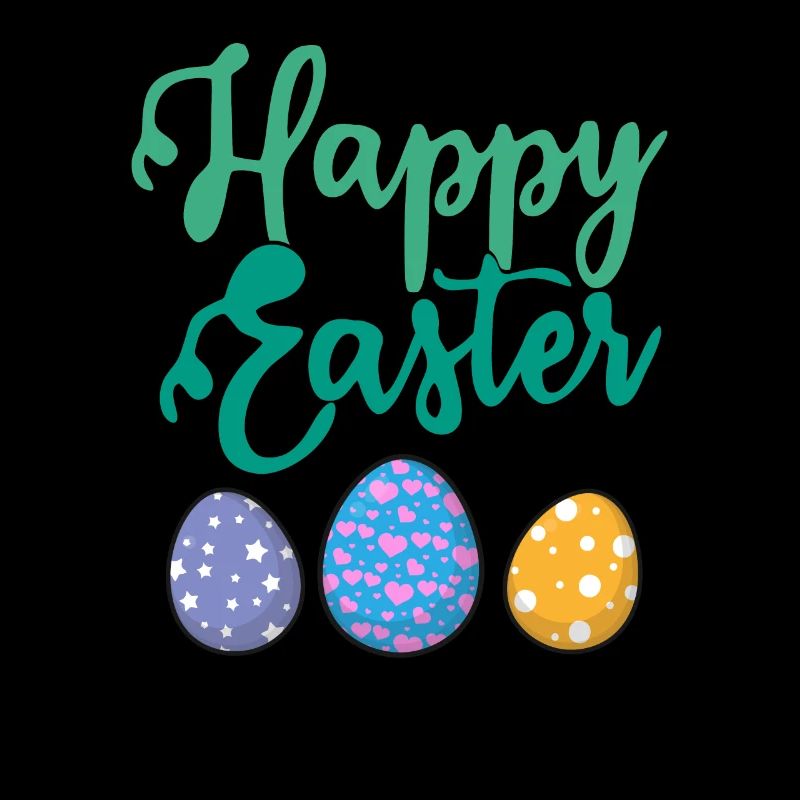 Happy Easter Funny Easter Rabbit Easter Eggs