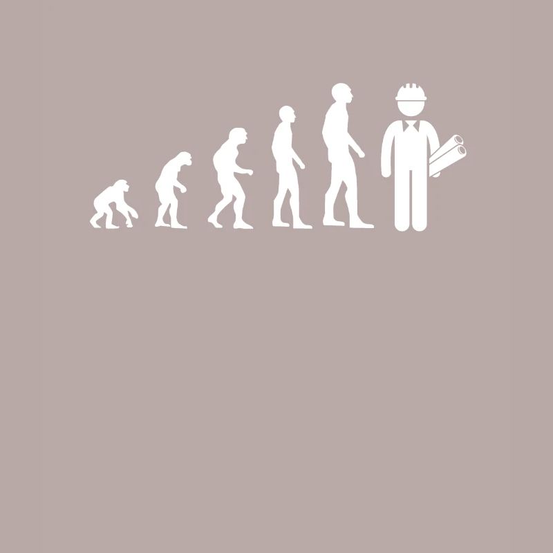Evolution Architekt Mann Humor Geschenkidee