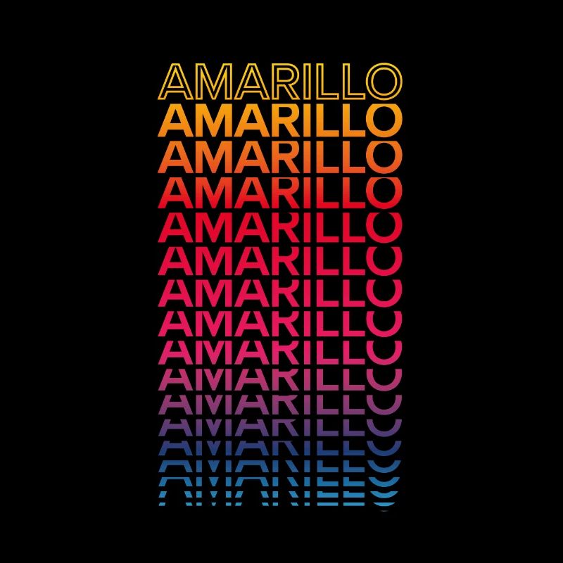 Retro Nostalgisch USA Stadt - Regenbogen Amarillo