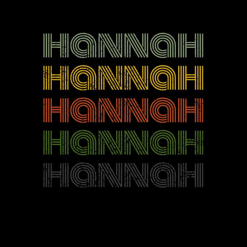 70s Retro Name Vintage Personalized Hannah