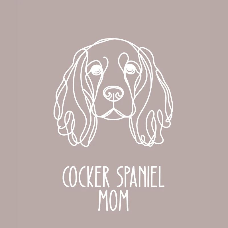 Line Art Mom - Cocker Spaniel
