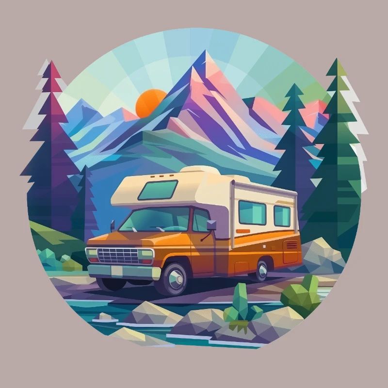 Oldschool Camping – Modern im Low Poly Look