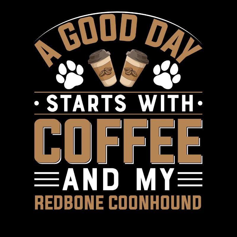 Coffee Drinking Redbone Coonhound Caffeine