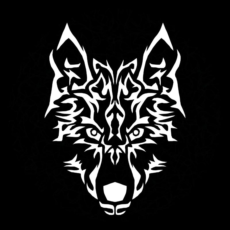 Wolf's Head, Wolf Tatoo Drawing