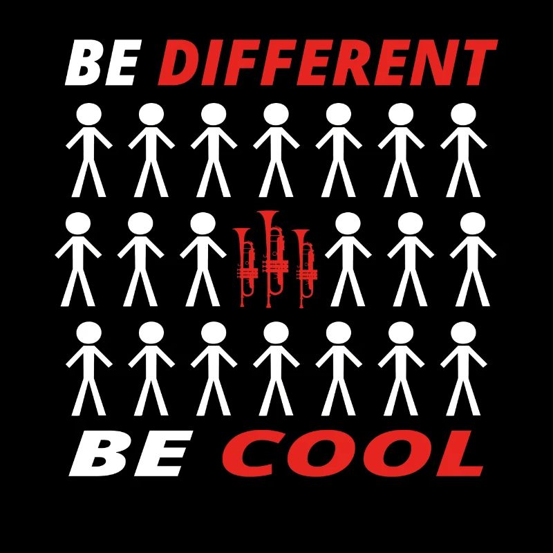 BE DIFFERENT anders cool cadeau trumpet trompette