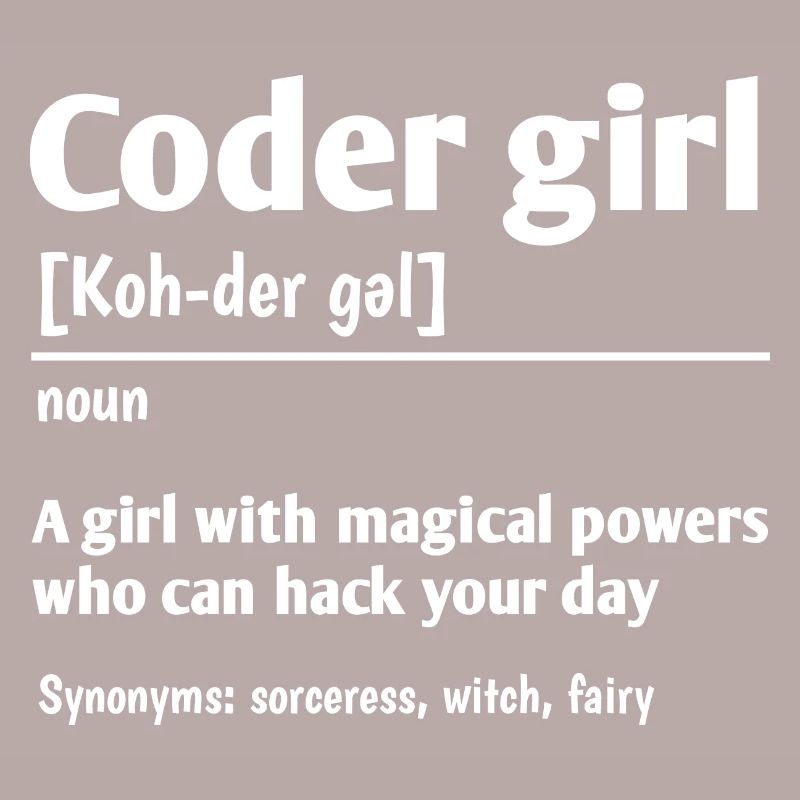 Coder Girl Definition Noun Software Developer Prog