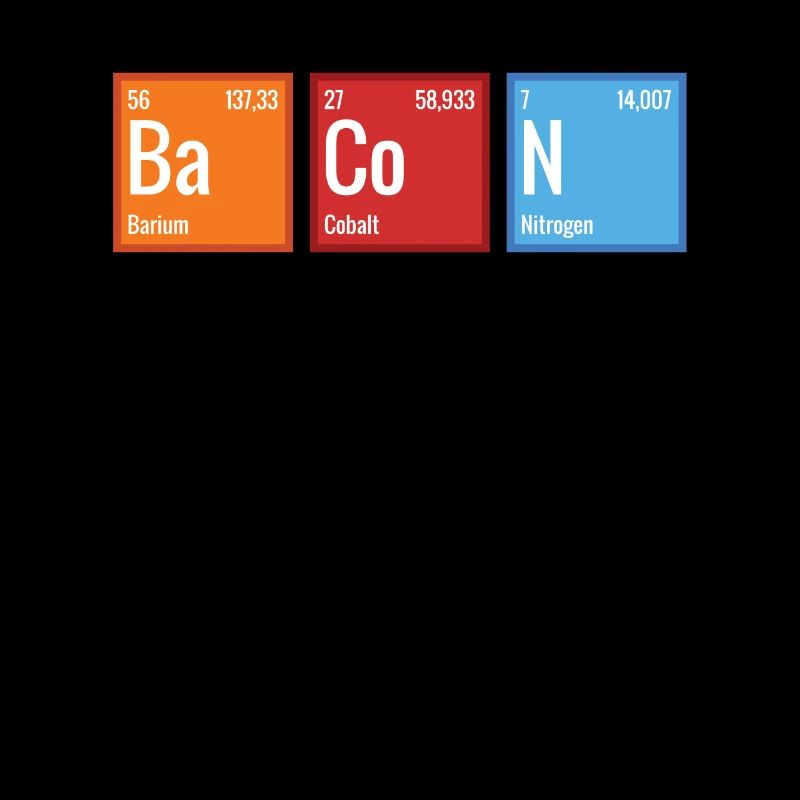 Bacon Periodic Table Breakfast Bacon Lovers Flei
