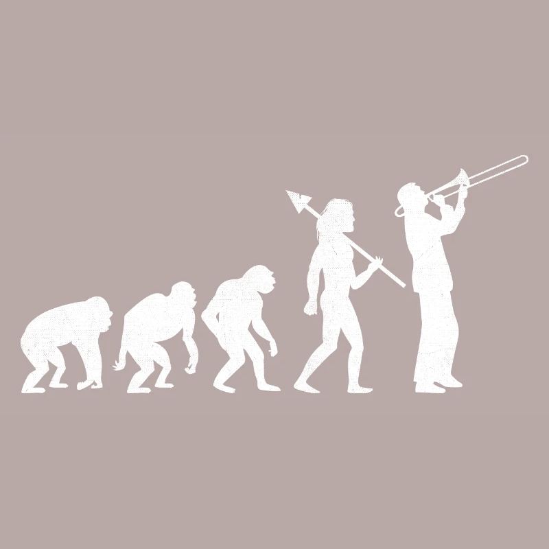 Tromboniste Trombone Player Evolution Marching Band