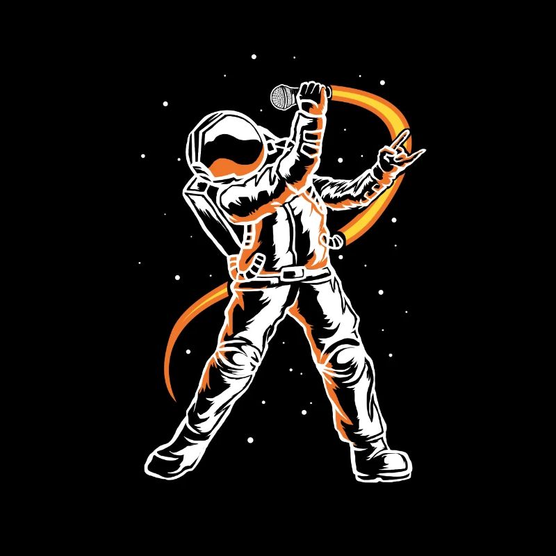 Astronaut Microphone Karaoke Vocal Singing Singer