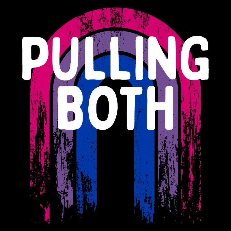 Pulling Both Bisexual LGBTQ Bi Pride Couples Funny