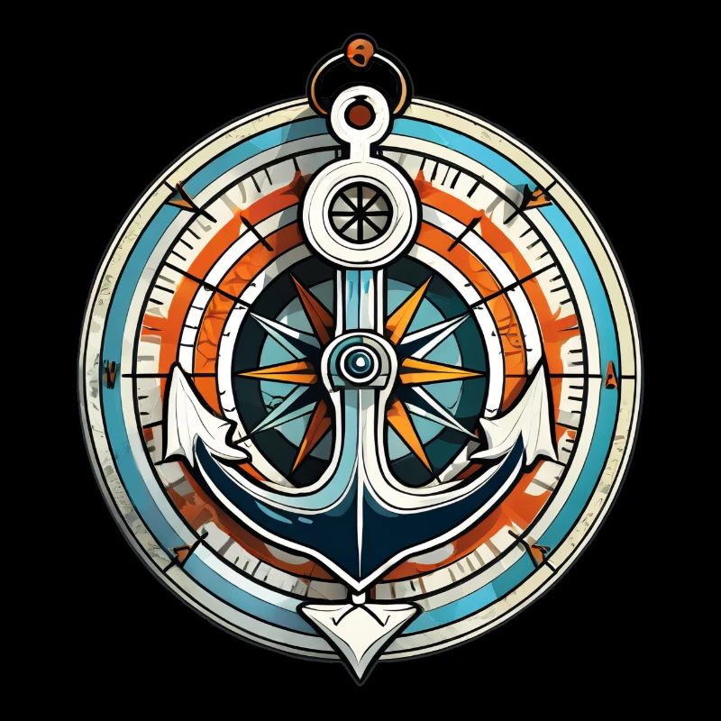 Anchor & Compass, Cardinal Directions, Sailor