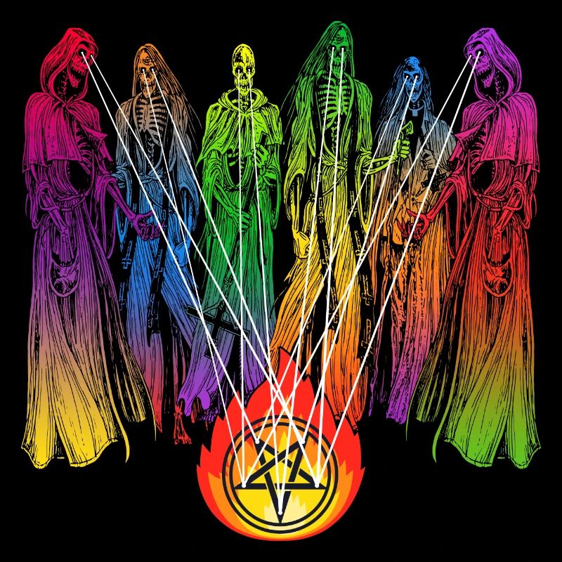 Pride Skeleton Rainbow Graphic