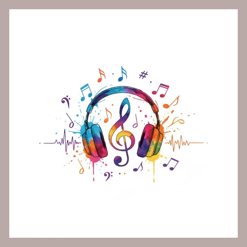 Conception musicale colorée pour casques