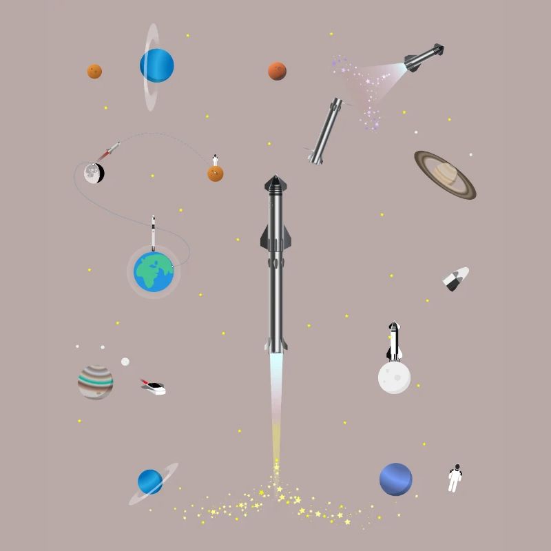 Un modèle Space-x explosion dans l'espace