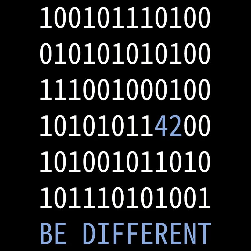 être différent - comme un 42 en code binaire