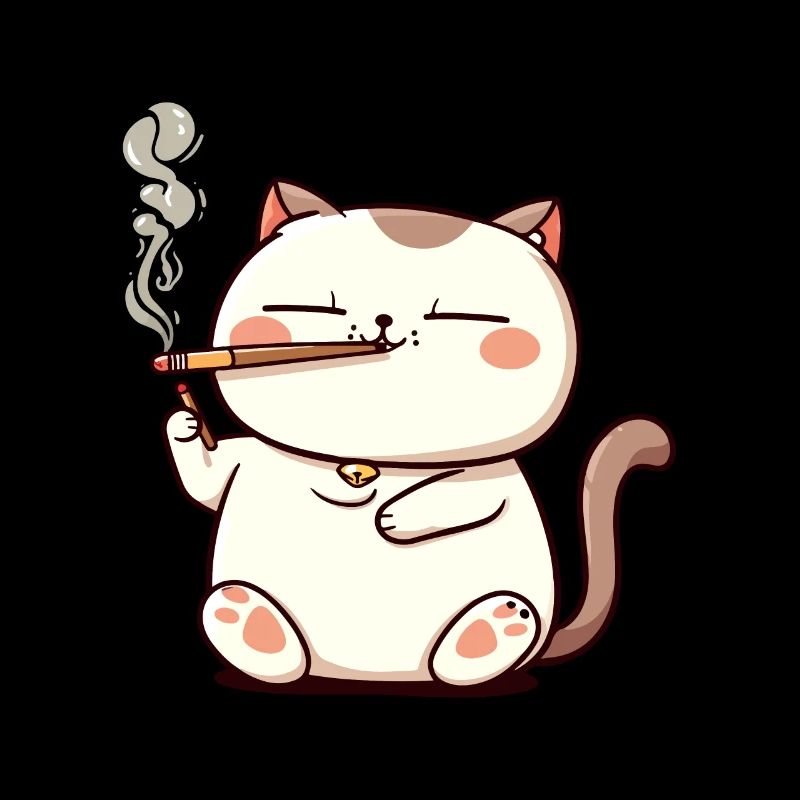 Katze Raucher Smoke Joint