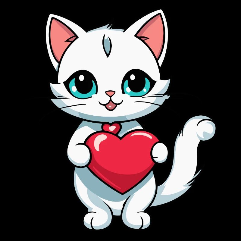 Coeur de chat - Saint-Valentin