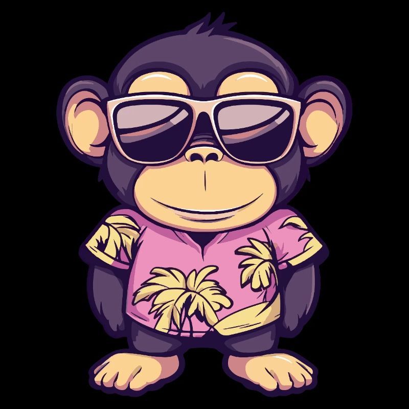 Affe Comic Lustig Sommer