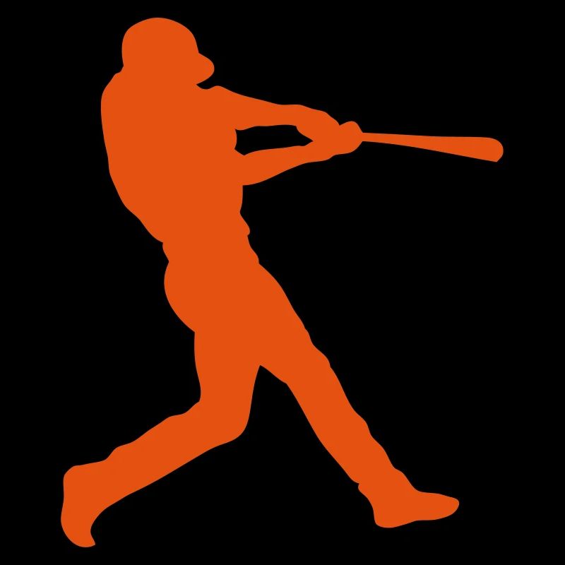 baseball batte frappe silhouette