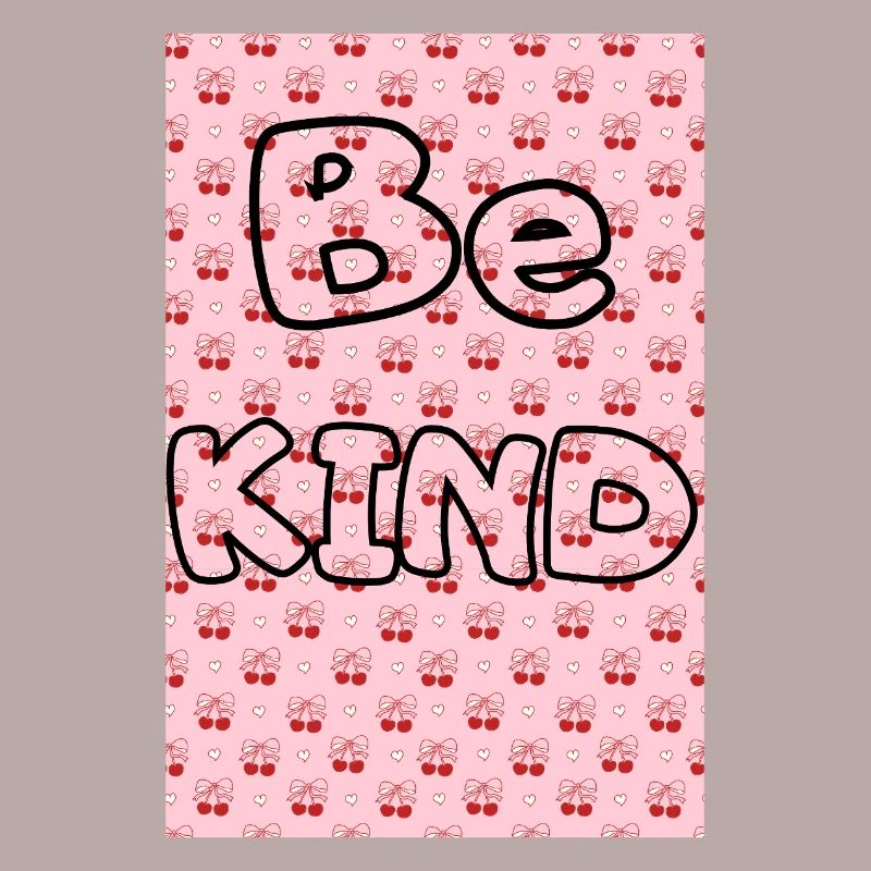 Be kind with cherry pattern